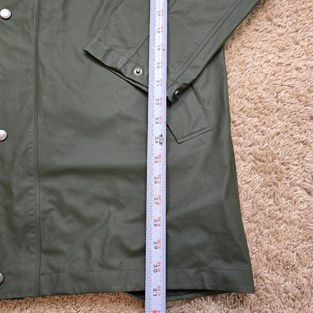 Samsoe Samsoe mens medium Steely raincoat jacket full zip dark green - Picture 6 of 12